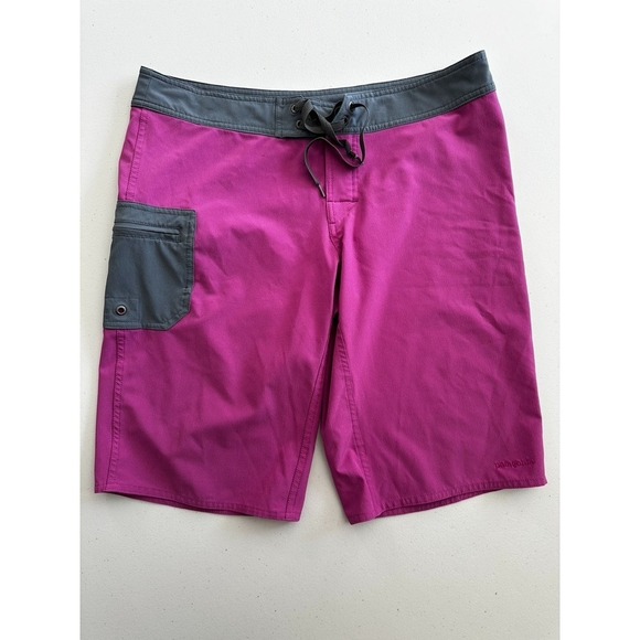 Patagonia Board Shorts Womens 10 Amaranth Girona Low Rise 10 Inseam Long Hike - Picture 1 of 8